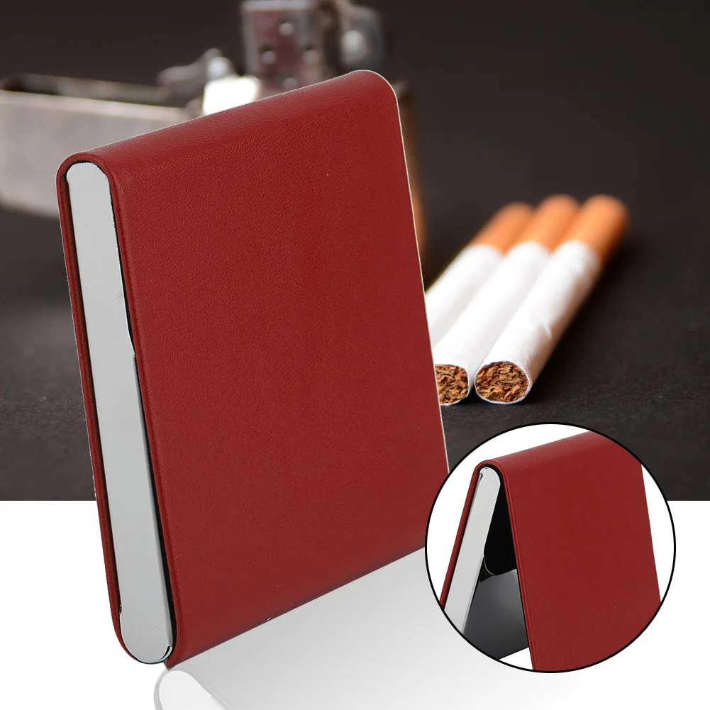 Cigarette Accessories Leather Cigarette Case Smoking Accessories Hold 10 Cigarettes PU Leather Nice Gift Smoker Cigar Case