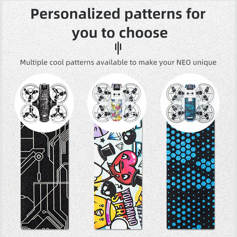 STARTRC-Ensemble d'autocollants décoratifs pour DJI Neo Drone, autocollant de décoration, peau de décalcomanie cool, film de protection anti-rayures, accessoires