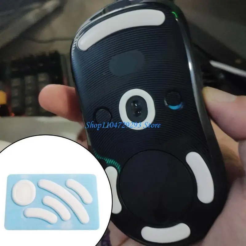 

Y2GD 1Set Mouse Skates Glides Feet Pad Mouse Feet Sticker for GPRO Wireless Mouse Round Curved Edges Feet