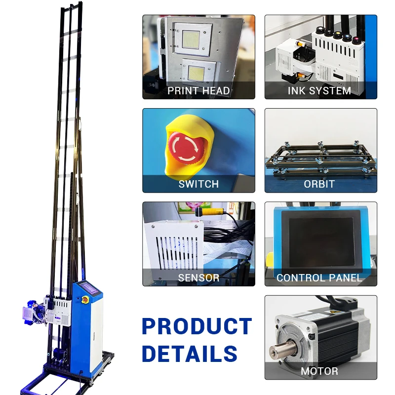 TH-UP900 Plus Вертикальный сверхобыкновенный настенный принтер Печать на большой площади Многоматериальное совместимое строительное оборудование