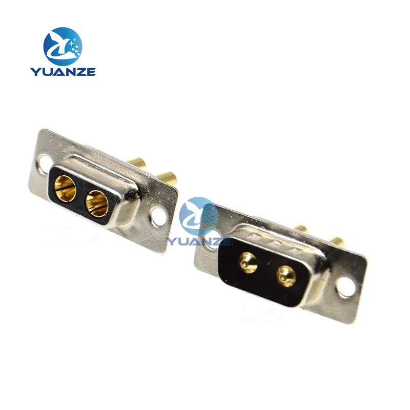 1PCS 2W2 2V2 30A 2 PIN Gold plated male female high current Connector D-SUB adapter solder type 2pin plug socket high power