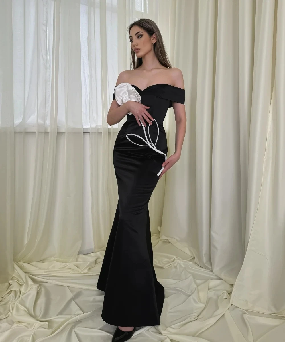 

Черное вечернее платье с цветочным принтом, длинное платье на заказ, вечерние платья Pastrol, унисекс, Джерси, ретро, Дубай, Саудовская Аравия, выпускной, по индивидуальному заказу