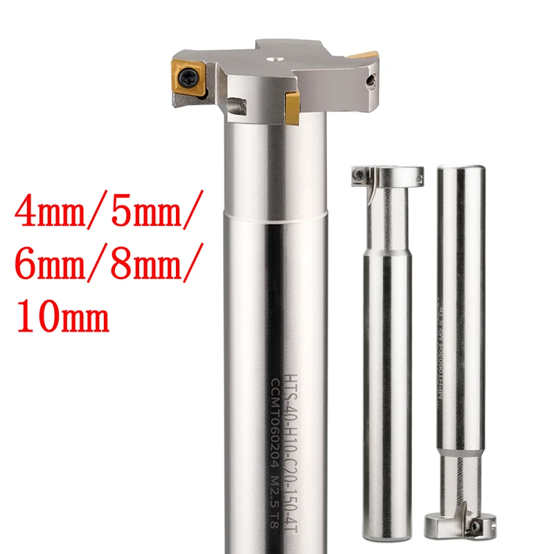 HTS/MTS Precision T-Type Slot Milling Cutter, 16-100mm, H04-H10, for High-Precision Thickness Milling