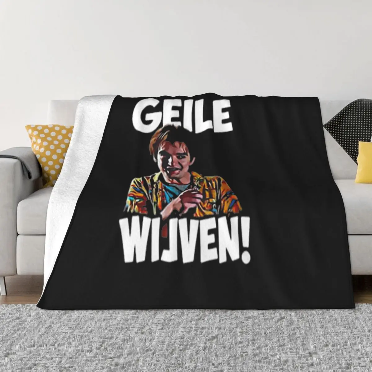 Geile Wijven Kees Flodder Kawaii Pride Good Quality Graphic Letter Men Fresh Design Casual Fitness Trend Throw Blanket