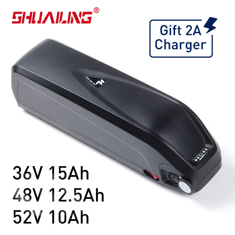 SHUAILING Electric bicycle battery 36V 15Ah 48V 16Ah 52V 12.8Ah Hailong Paragraph Battery For 500-1500W With 2A Charger