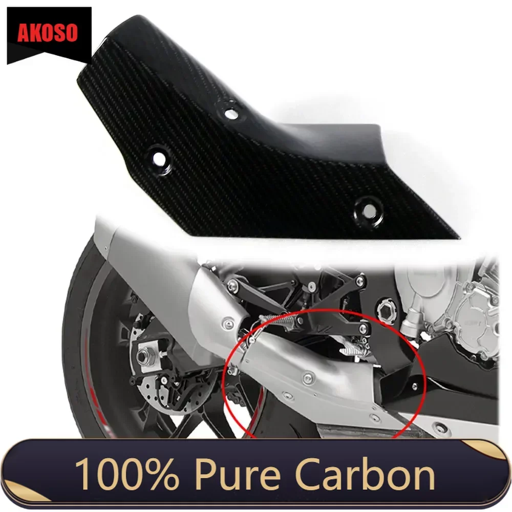 

100% Dry Carbon Fiber Pre-preg Motorcycles Body Exhaust Cover Heat Insulation Protector Shield Kit for YAMAHA R1 R1M 2015-2019