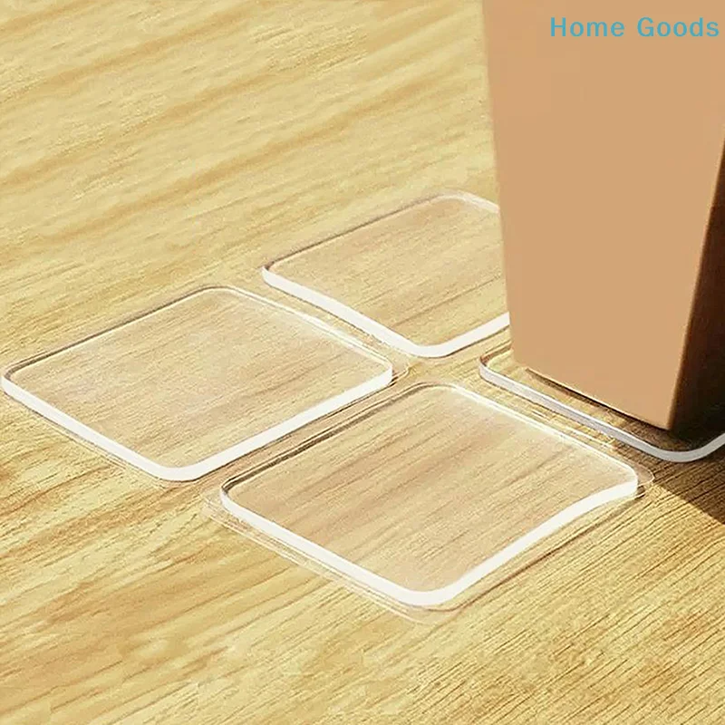 4/12Pcs Anti Vibration Non-Slip Mat Washing Machine Silicone Pad Multifuncational Transparent Place Mats Home Bathroom Portable