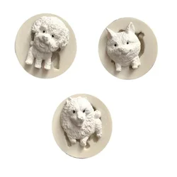 DIY cute dog silicone mold chocolate cake fondant epoxy mold cake baking tool
