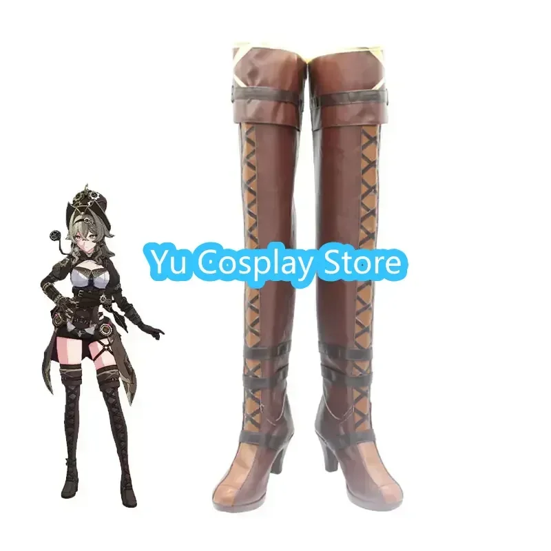 VILL V Cosplay buty gra Honkai Impact 3 rekwizyty do Cosplay PU skórzane buty Halloween buty karnawałowe wykonane na zamówienie