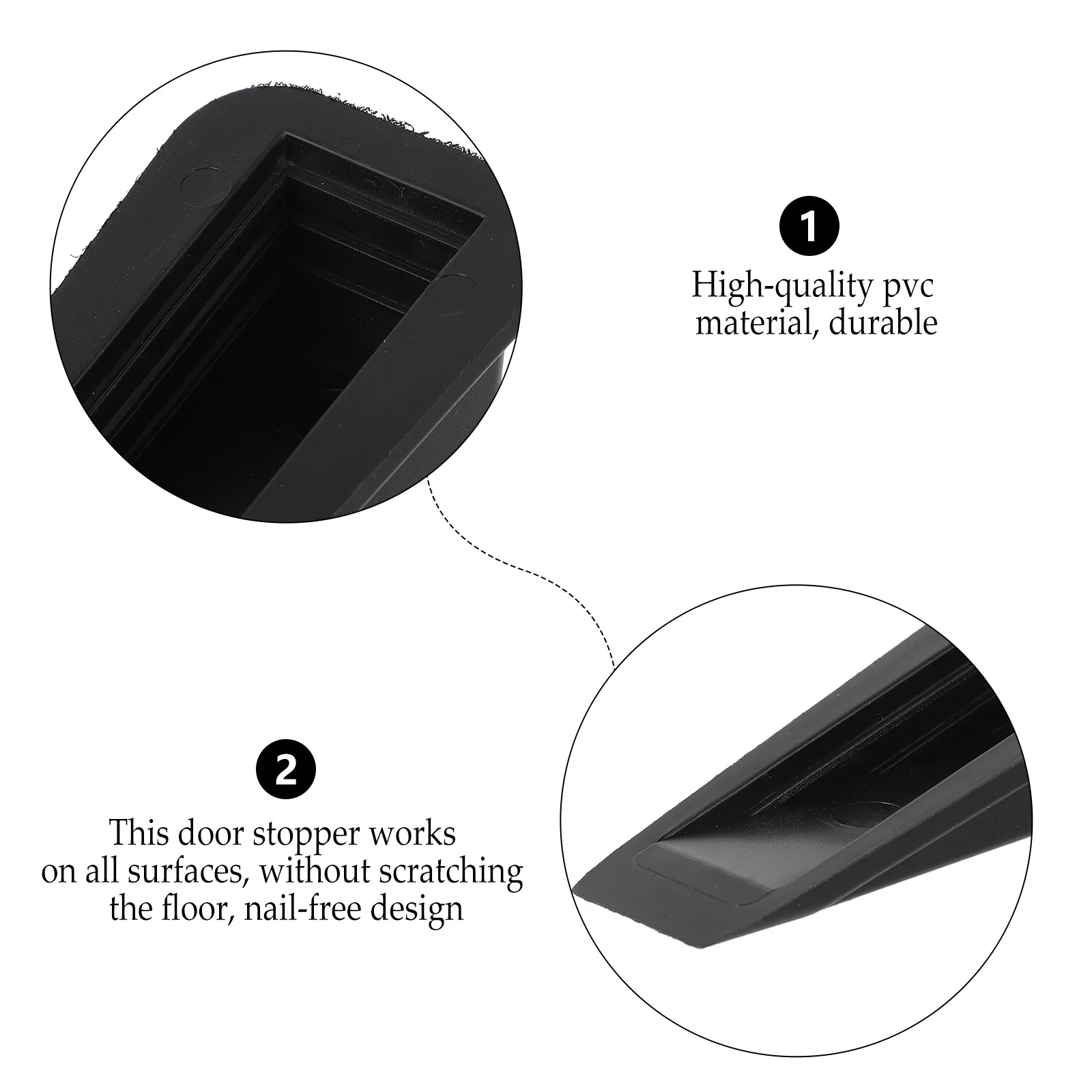 

4pcs Door Wedge Stopper Nail-Free Design For Home Office Safety Non-Scratch Door Stop Tool Practical Use Hardware Wedge