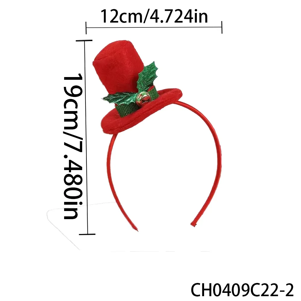 PESENAR عيد الميلاد أفضل قبعة عقال سانتا قبعة الشعر هوب أغطية الرأس المرنة صور الدعائم لمستلزمات ديكور حفلات العطلات الإبداعية