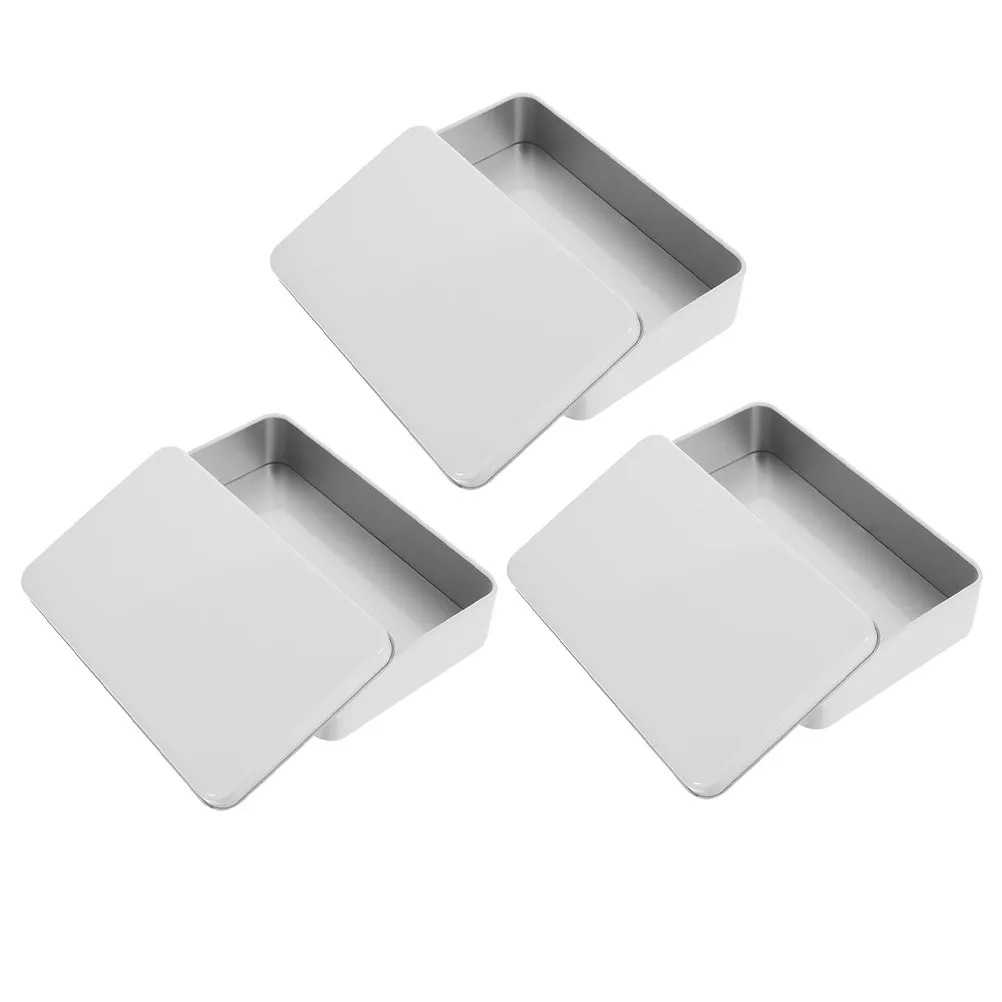 

3Pcs Tinplate Cookie Tins with Lids Storage Containers Festive Design Chocolates Gifts Decorative Organizer