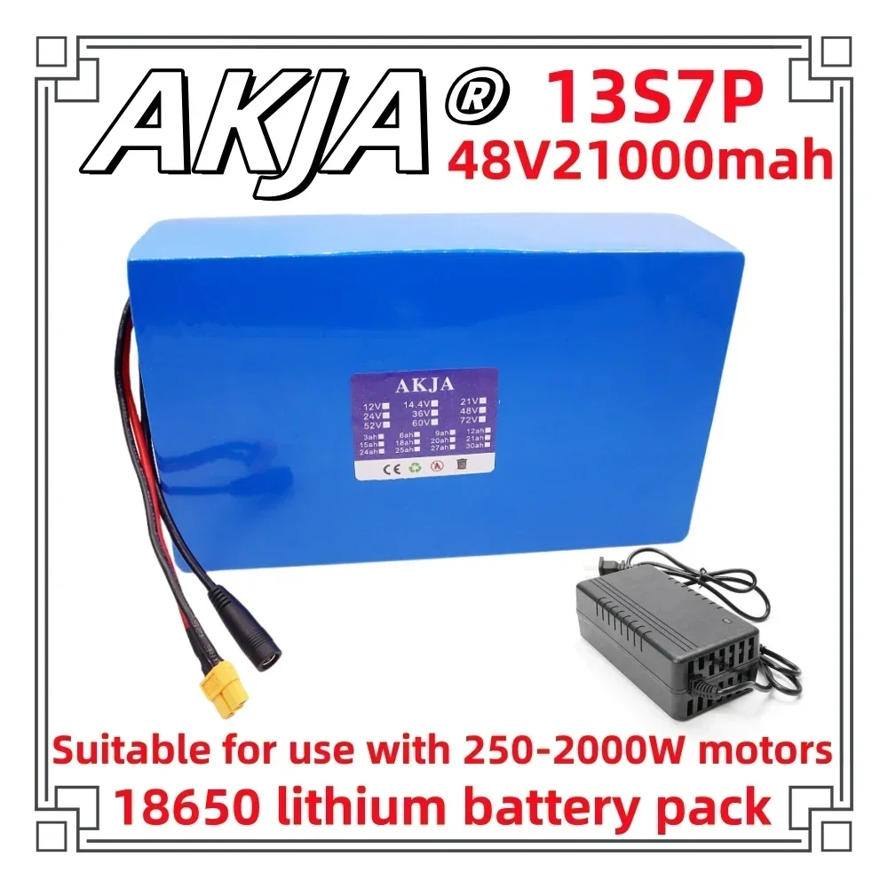 Air fast transportation New Full Capacity Power 18650 Lithium Battery 48V21ah Lithium Battery Pack 13S7P Suitable for 250-2000W