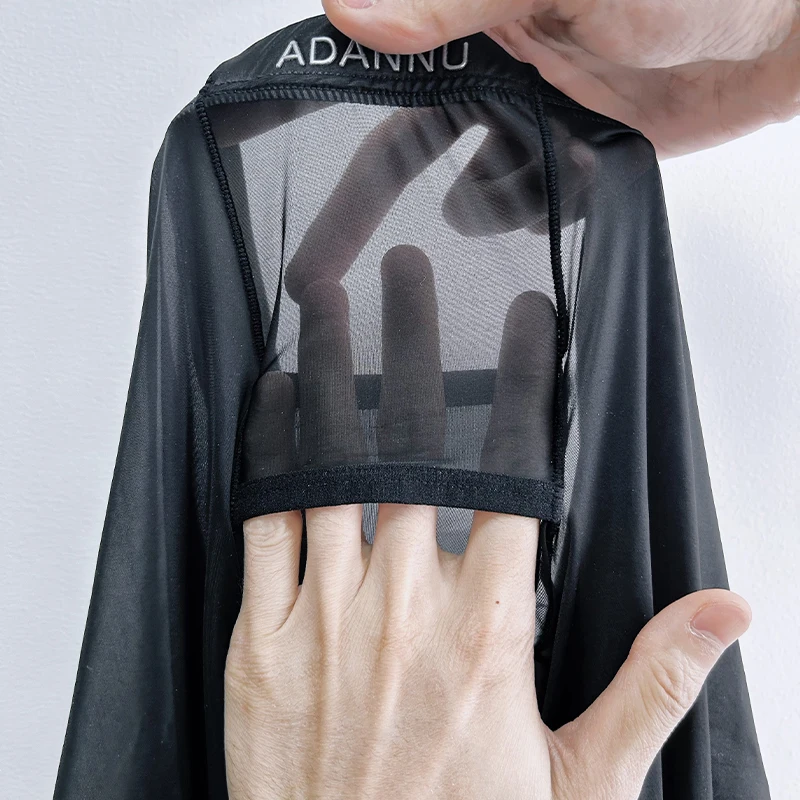 Calças de treinamento de seda gelo masculinas-calças de compressão de cintura alta ultra finas sem costura leggings de treino térmico de secagem rápida para ginásio yoga