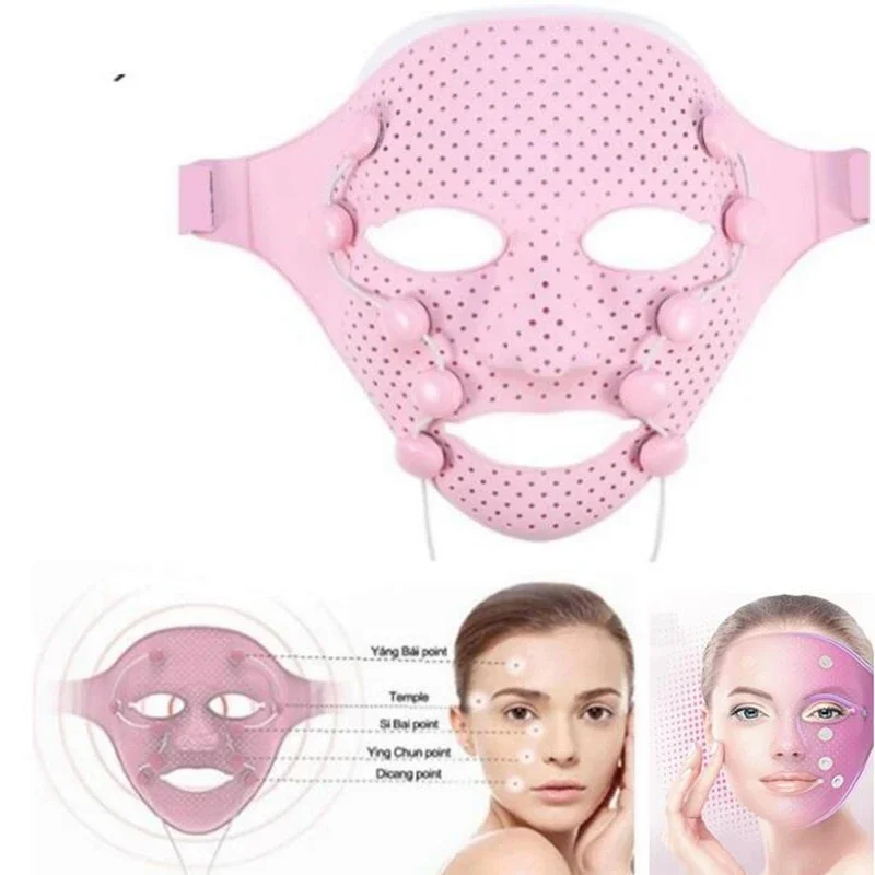 Masque de beauté en Silicone, masseur Facial à Micro courant EMS, dispositif de Lifting et de raffermissement efficaces pour la maison