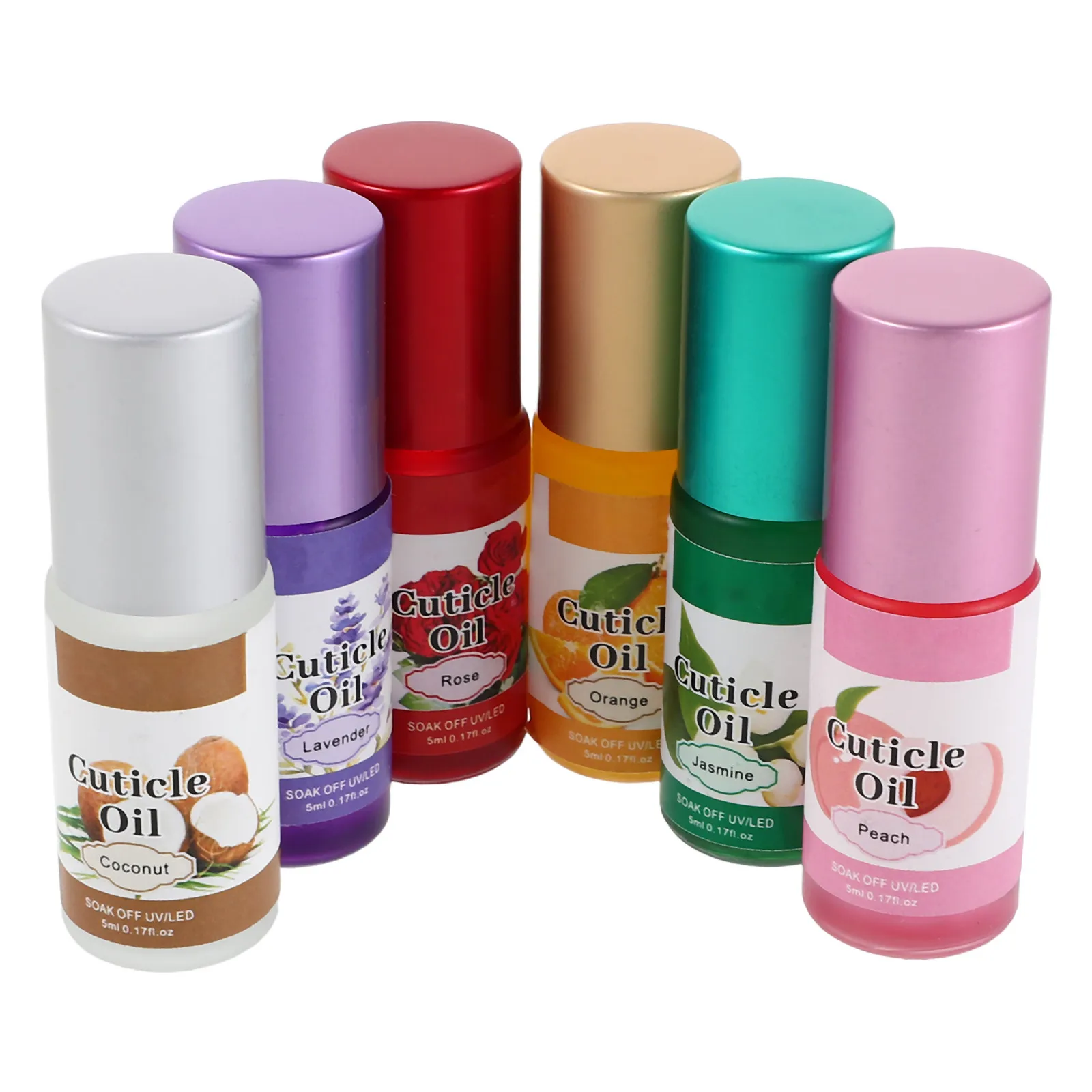 6Pcs Nourishing Cuticle Oil Roller Hydrating Nail Treatment Fast Absorbing Repair Strengthen Soft Smooth Nails Care Essential