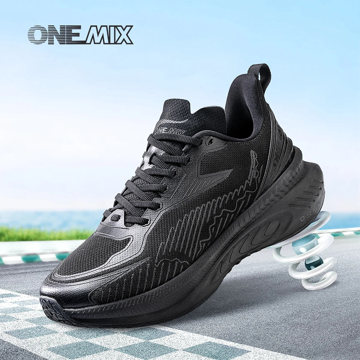 Onemix 2024 Original Summer Running Shoes for Men Ultralight Wear-resistant Gym Shoes Men Workout Breathable Sports Male Sneaker