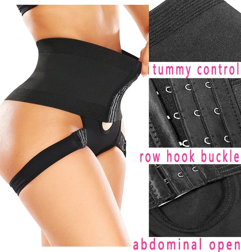 GUUDIA Plus Size Row Hook Buckle Sexy Hollow Out Hip Butt Lifter Tummy Control Women Shapewear Intimate Panties Best Body Shaper