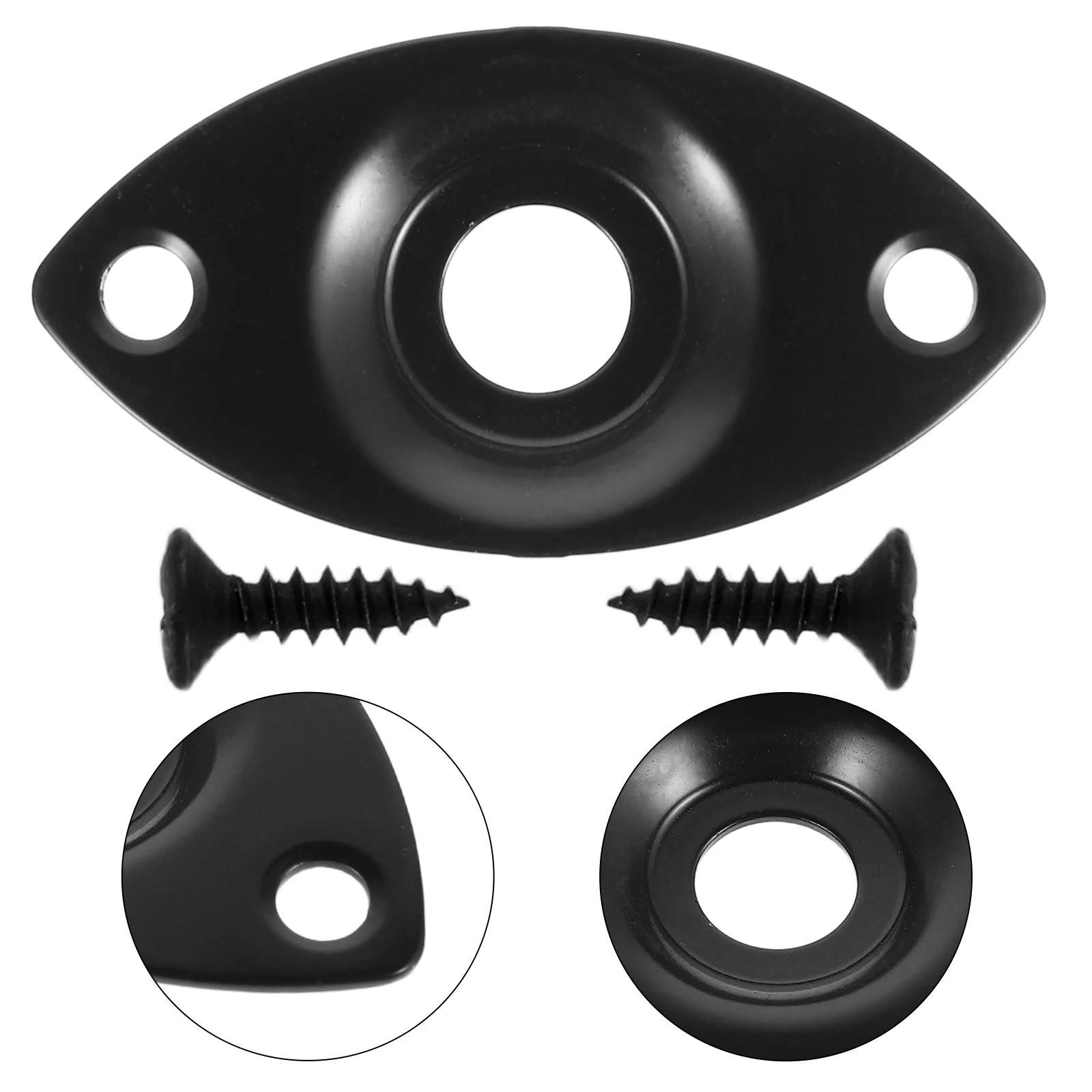 

1 set 1 Set Of Electric Guitar Jack Plate Sturdy Metal Pickup Jack Replacement Socket Plate For Input Output Protection Guitar