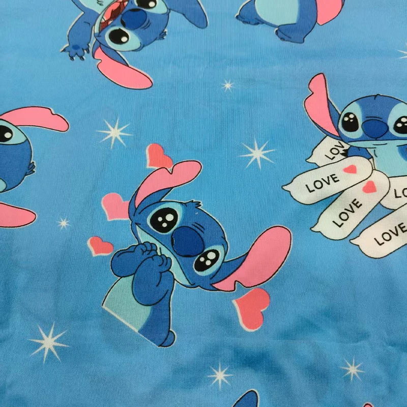 2pcs Stitch Printed Pajama Set for Kids, Long Sleeve Top & Pants, Round Neck, Stitch Home Wear Set for Boys and Girls image 4