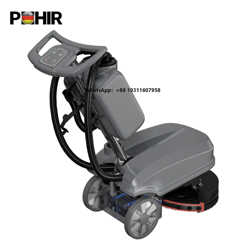 

POHIR-350 Hand Push Battery Powered Scrubbeing Equipment Easy Operate Floor Scrubber