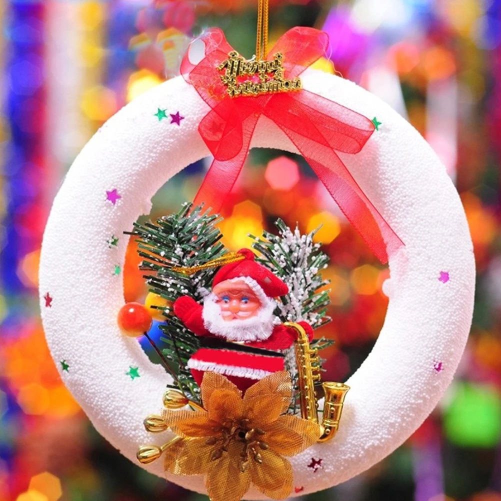 

12 Pcs Craft Circle Foam Christmas Wreath Accessories White Decorations Crafting Supplies DIY Ring Child Form Small