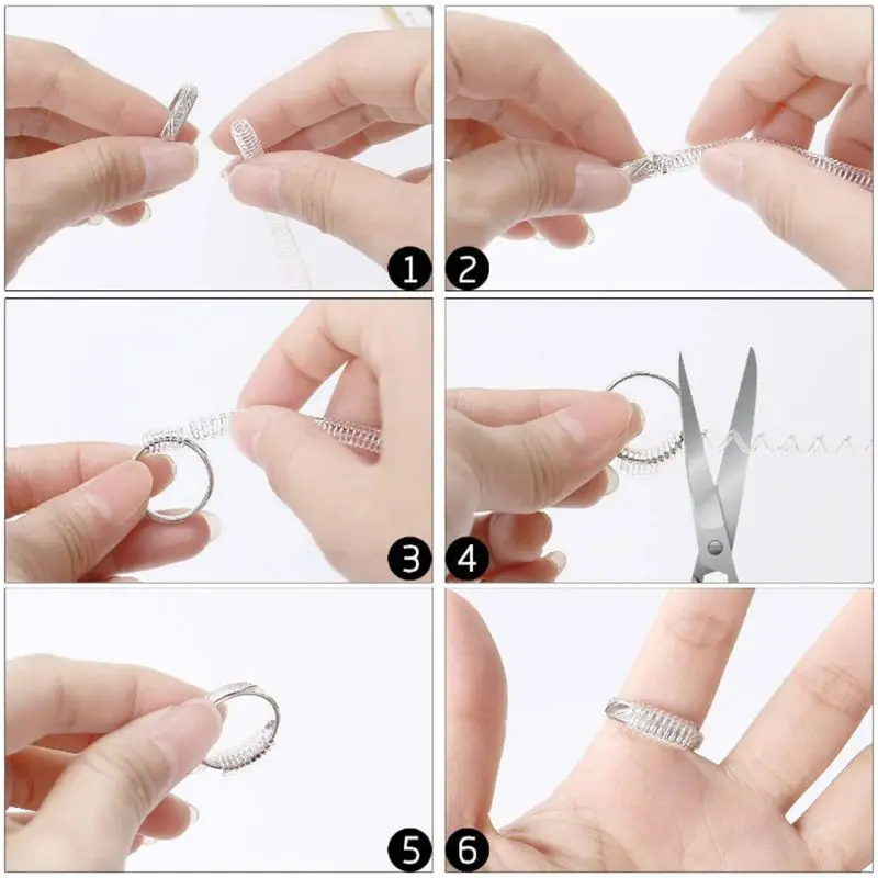 10 Pcs Clear Plastic Ring Size Adjuster Useful Comfortable Ring Guard Ring Resizer Invisible Reducer Guards for Any Ring