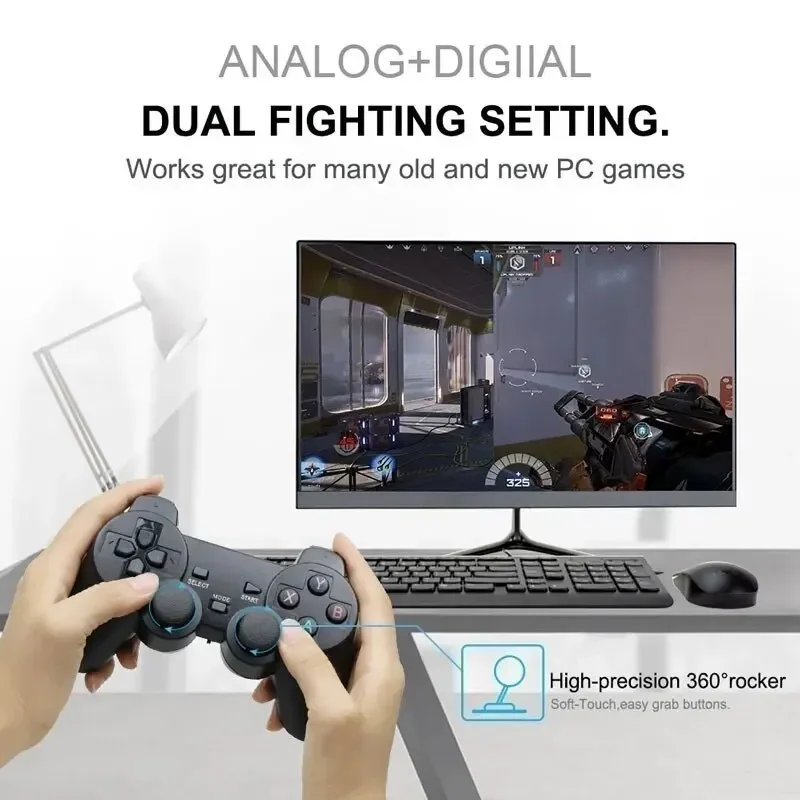 لوحة ألعاب لاسلكية 2.4G - 1 أو 2 حزمة للكمبيوتر الشخصي/Android TV Box/Nintendo Switch، عصا تحكم USB بتصميم مريح