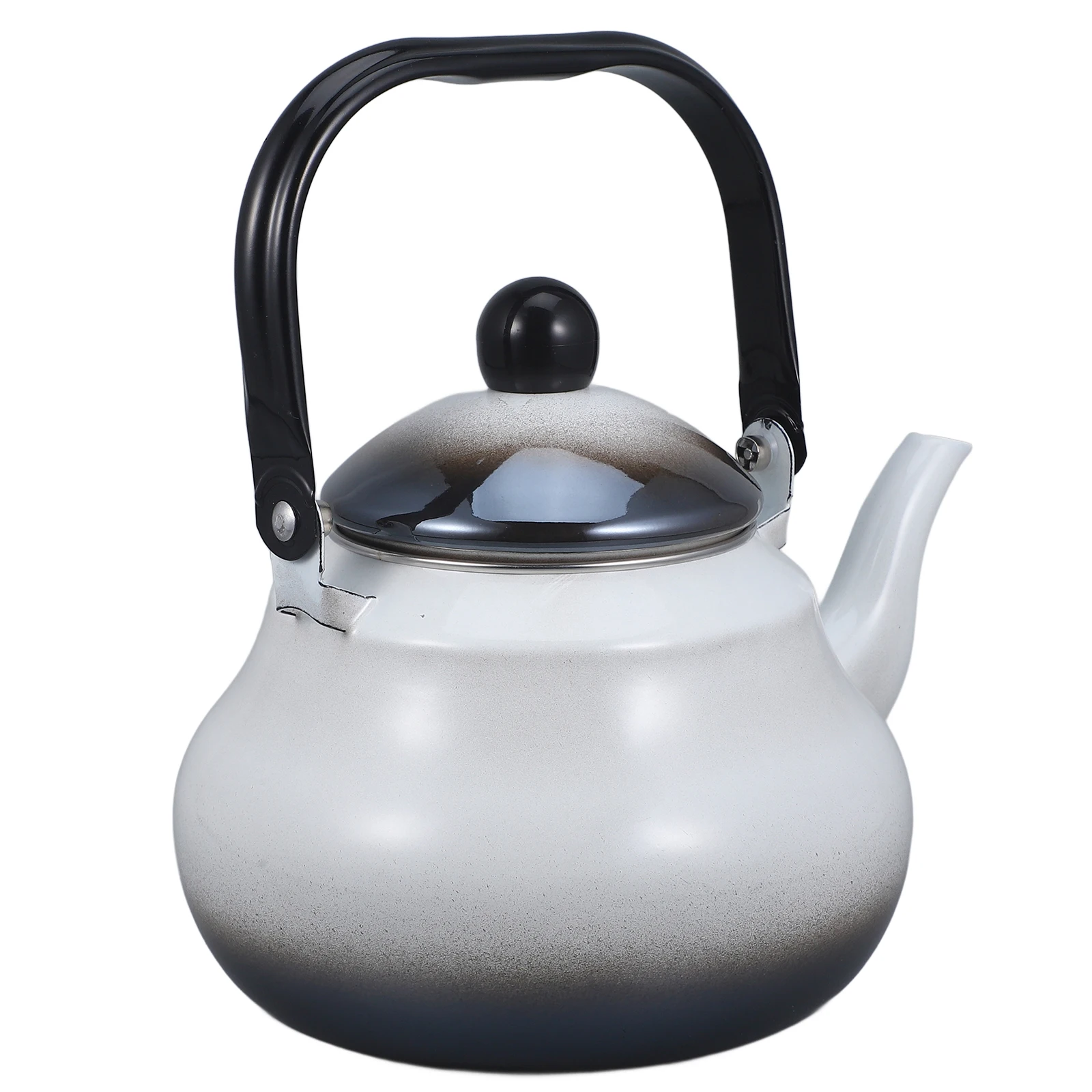 

Ancient Bell Pot Kettle Enamel Teapot Retro Stovetop Metal Coffee Travel Reliable Material Heat Resistance Induction Gas Stove