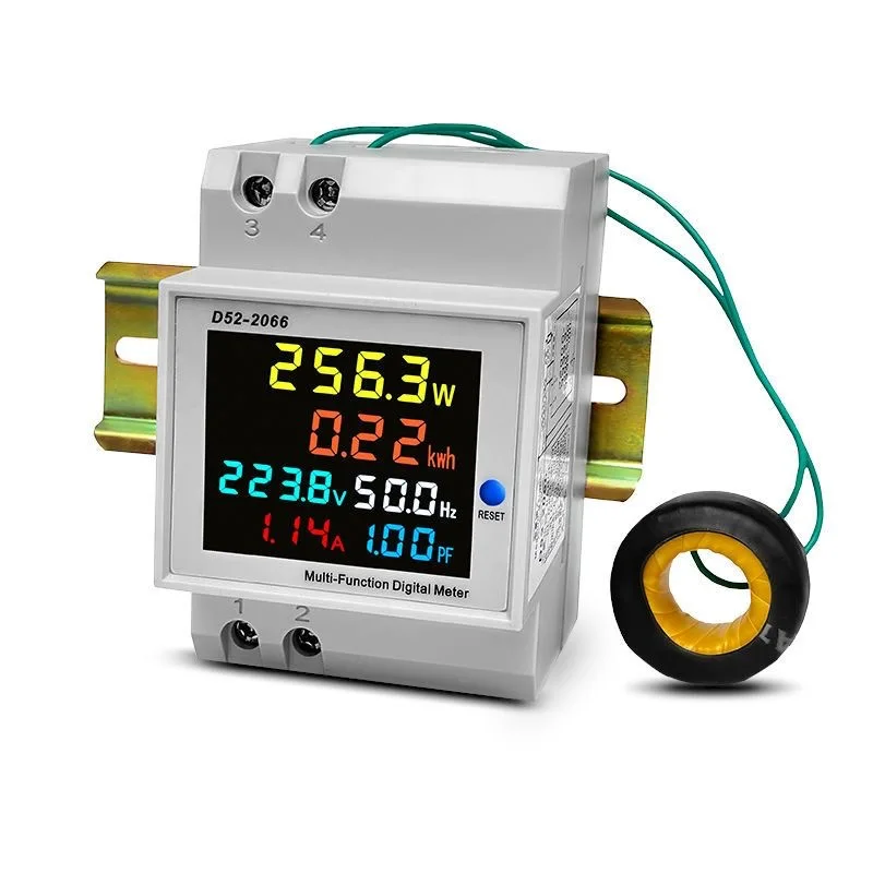 

#Suitable ForForeign Trade Electric Meter Single-phase Intelligent Watt-hour Meter Rail Type 220V Voltage Current Power Frequenc