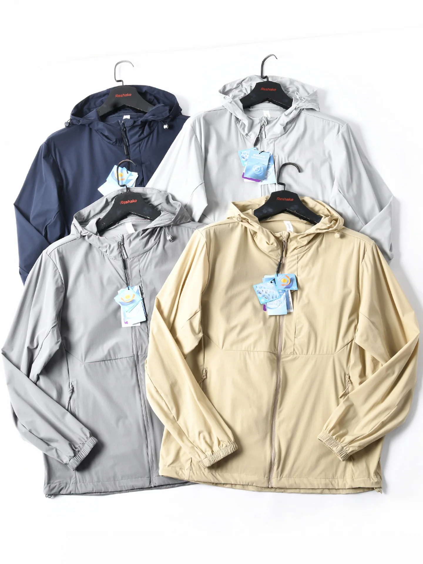 

Новая легкая дышащая куртка в американском стиле с капюшоном для защиты от солнца, быстросохнущая, свободного кроя, для мужчин и женщин