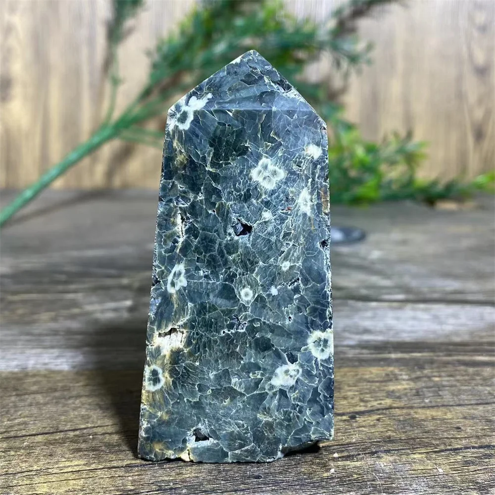 Green Crystal Natural Ocean Jasper  Tower Point Beauty Gemstone Wand Quartz Reiki Minerals  House Decoration Healing