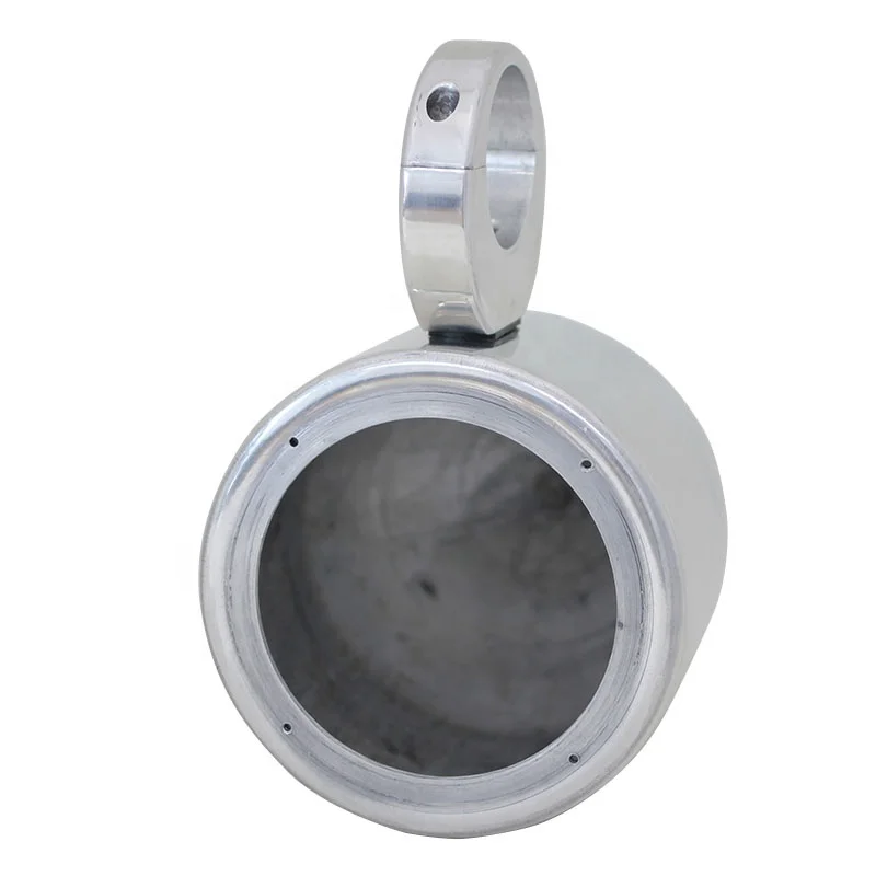 Raider BS525P 5.25 Inch Aluminum Single Bullet Wakeboard Tower Speaker Cans Polished Empty Marine Speaker Enclosure