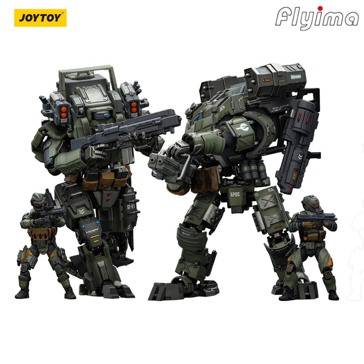 [TERSEDIA]JOYTOYDark Source 1/18 Action Figures Seri APOC Bedrock&Storm Tempestus 2PCS Model Militer Anime