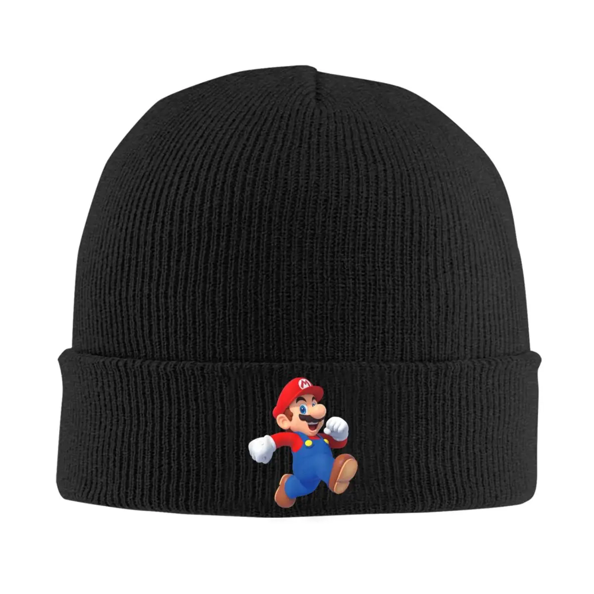 Super Mario Running Mario 3D Poster Knit Hat Beanies Winter Hats Warm Unisex Color Game Cap for Men Women Birthday Gift