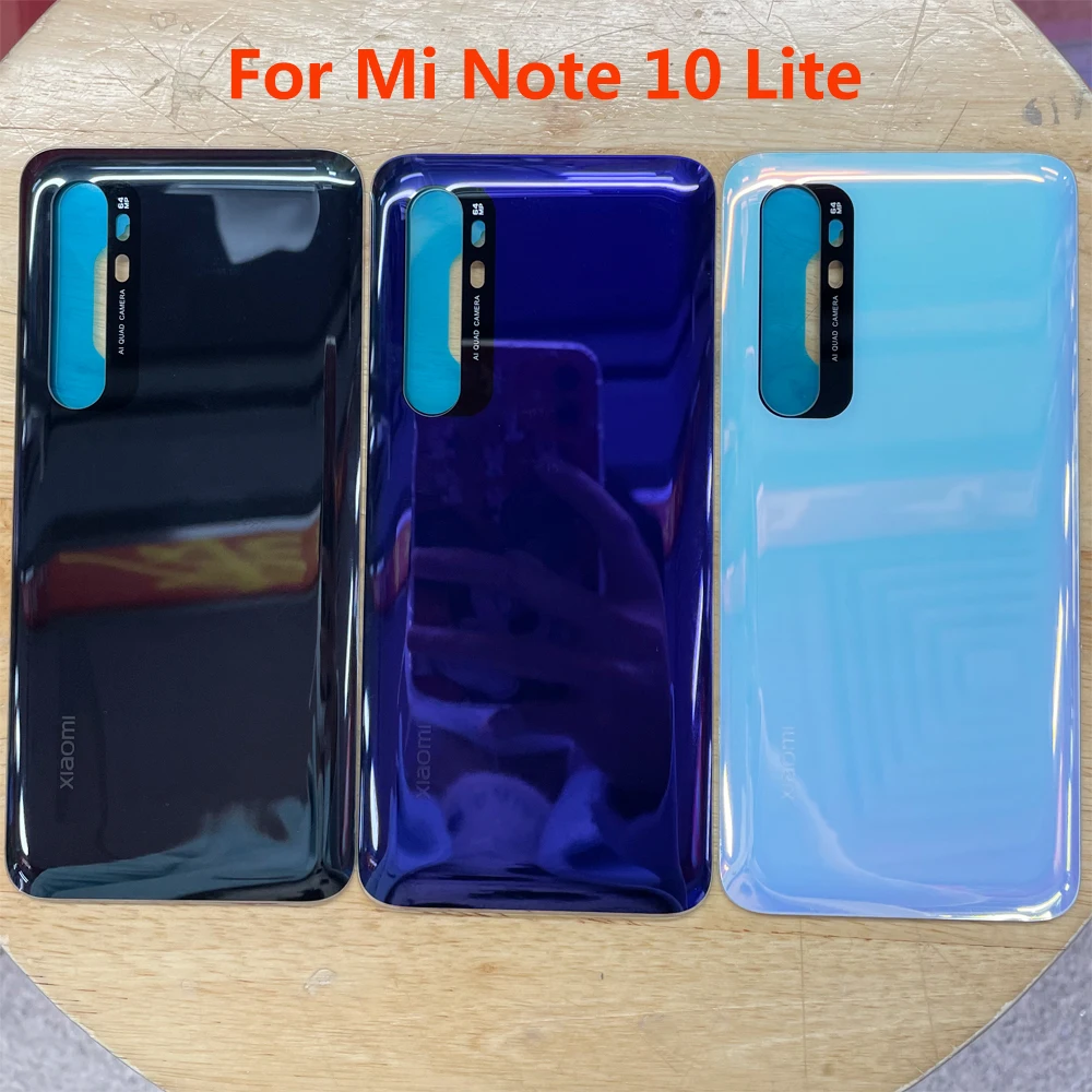 Xiaomi用の交換用バックシェル,リアケース用バッテリー,Redmi Note 10 Lite,m2002f4lg,note 10 lite