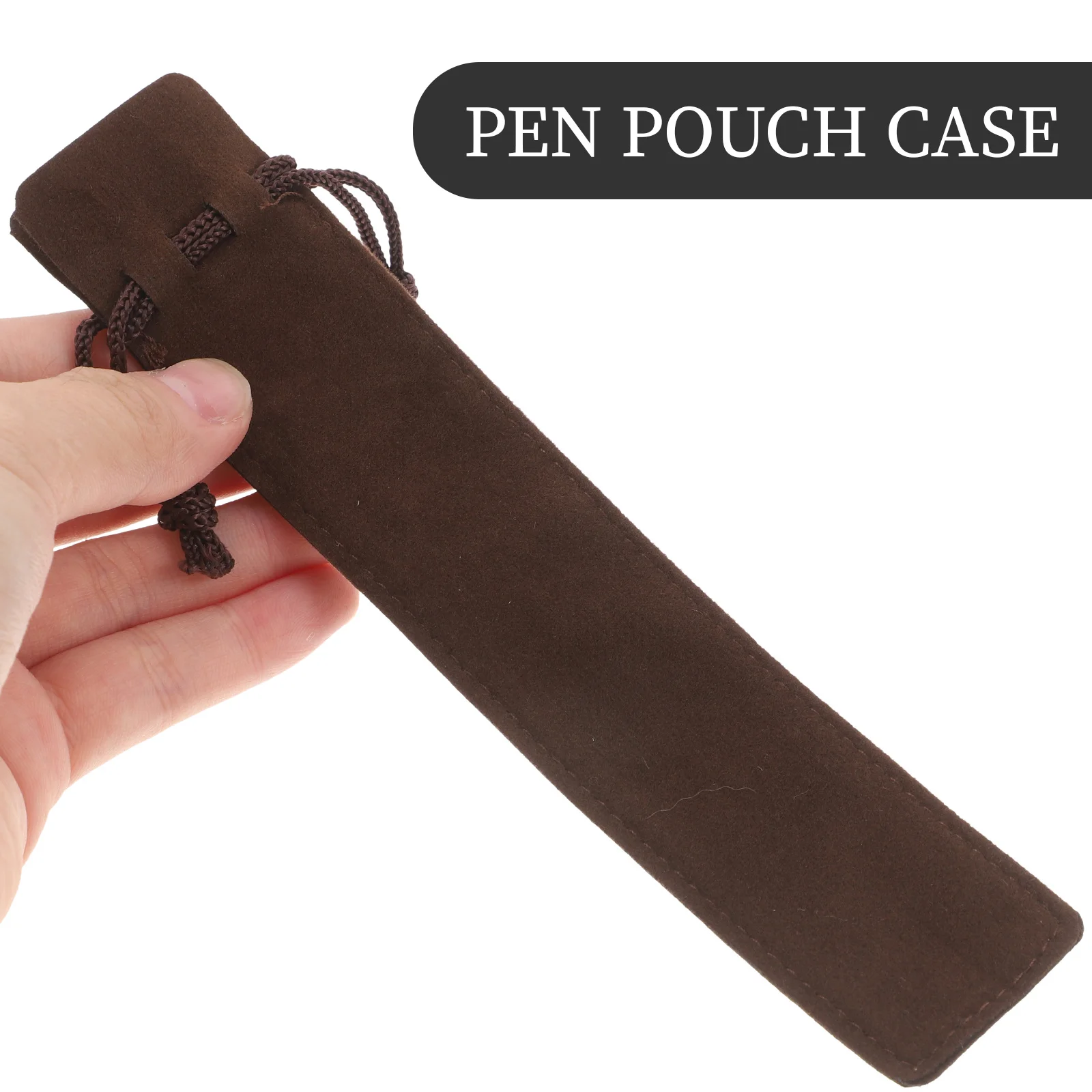 حقيبة أقلام برباط حافظة أقلام مفردة ناعمة قابلة للطي لأقلام حبر جاف نافورة منظم تخزين المدرسة والمكتب