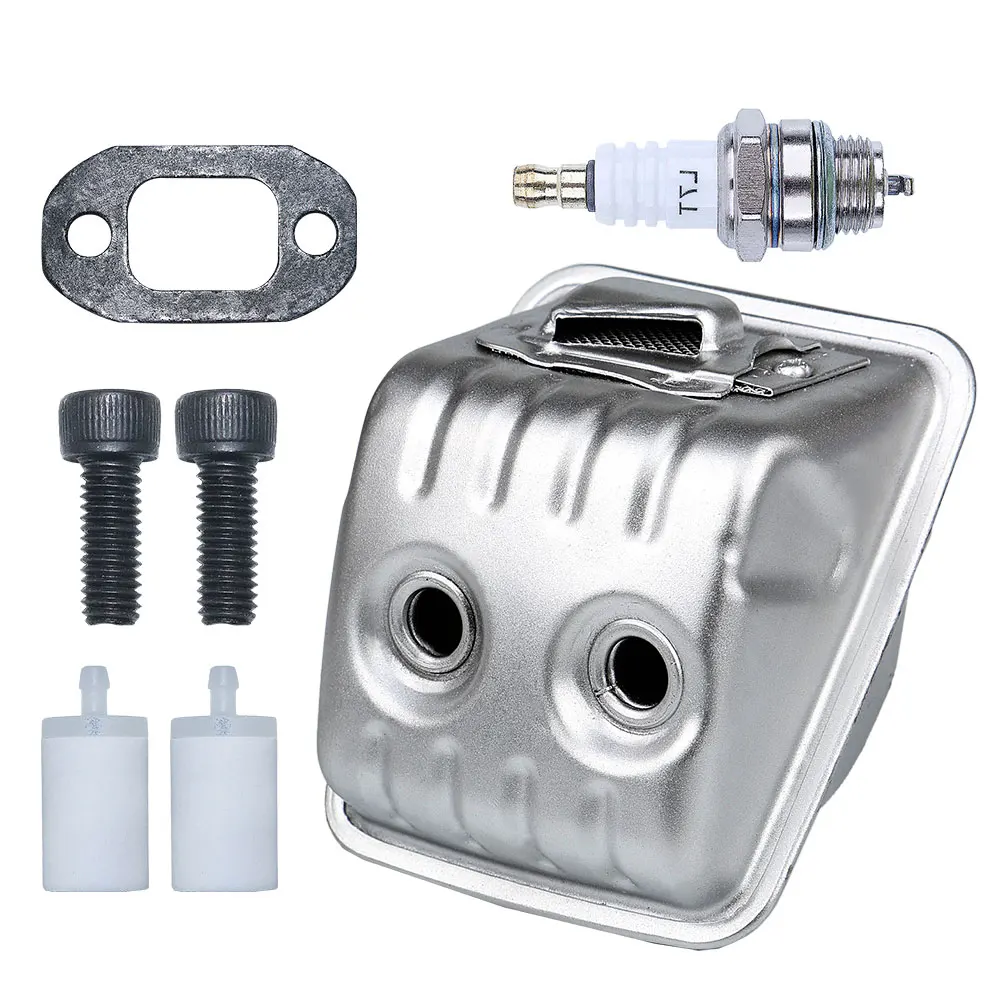 Kit de filtre à carburant à vis de silencieux pour Husqvarna, bougie d'allumage, tronçonneuse Jane, pièces de rechange, OEM 450, 445, 445e W, 544147702
