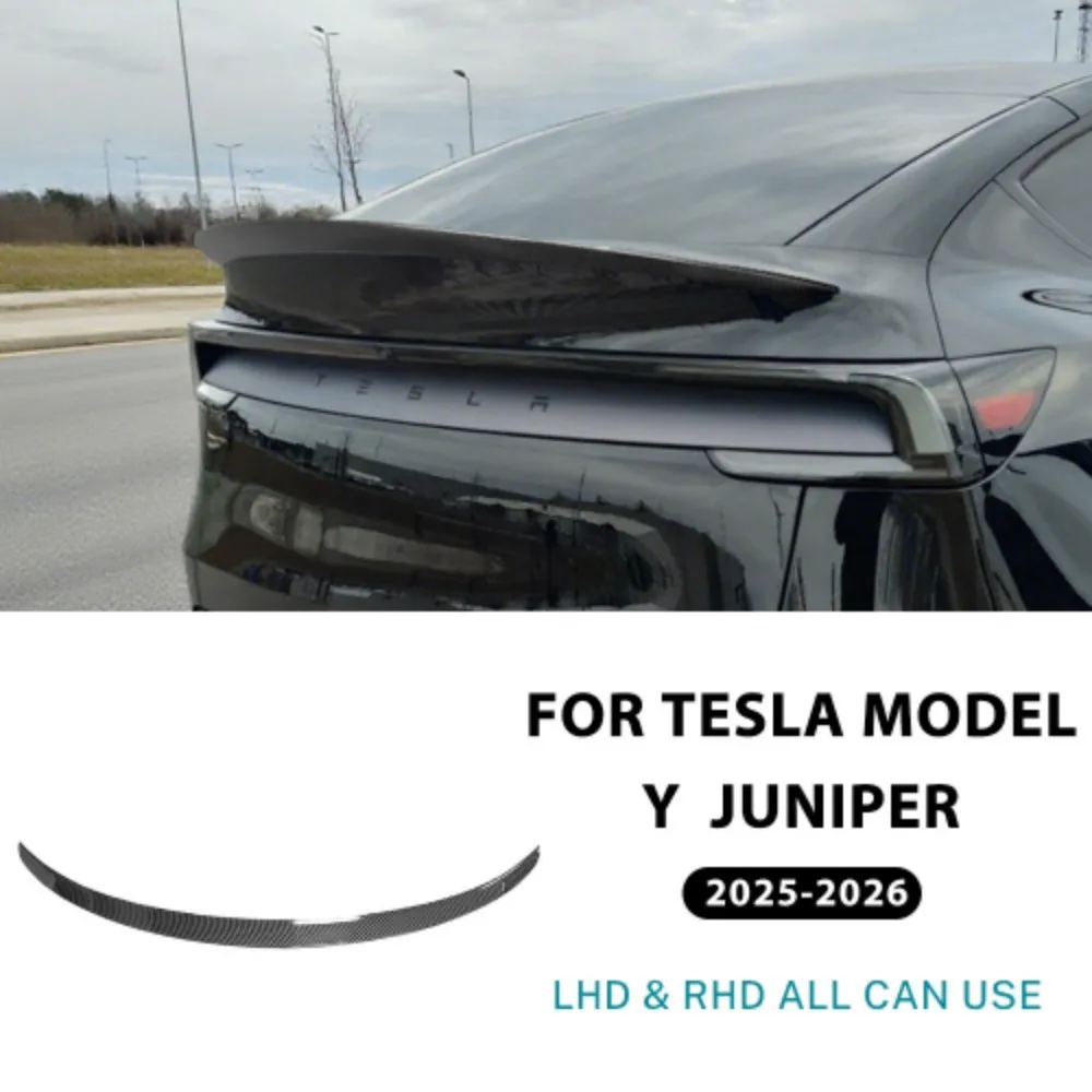 

Спойлер из углеродного волокна ABS для Tesla Model Y Juniper 2025, задний спойлер на крышку багажника, оригинальные модифицированные внешние аксессуары для автомобиля