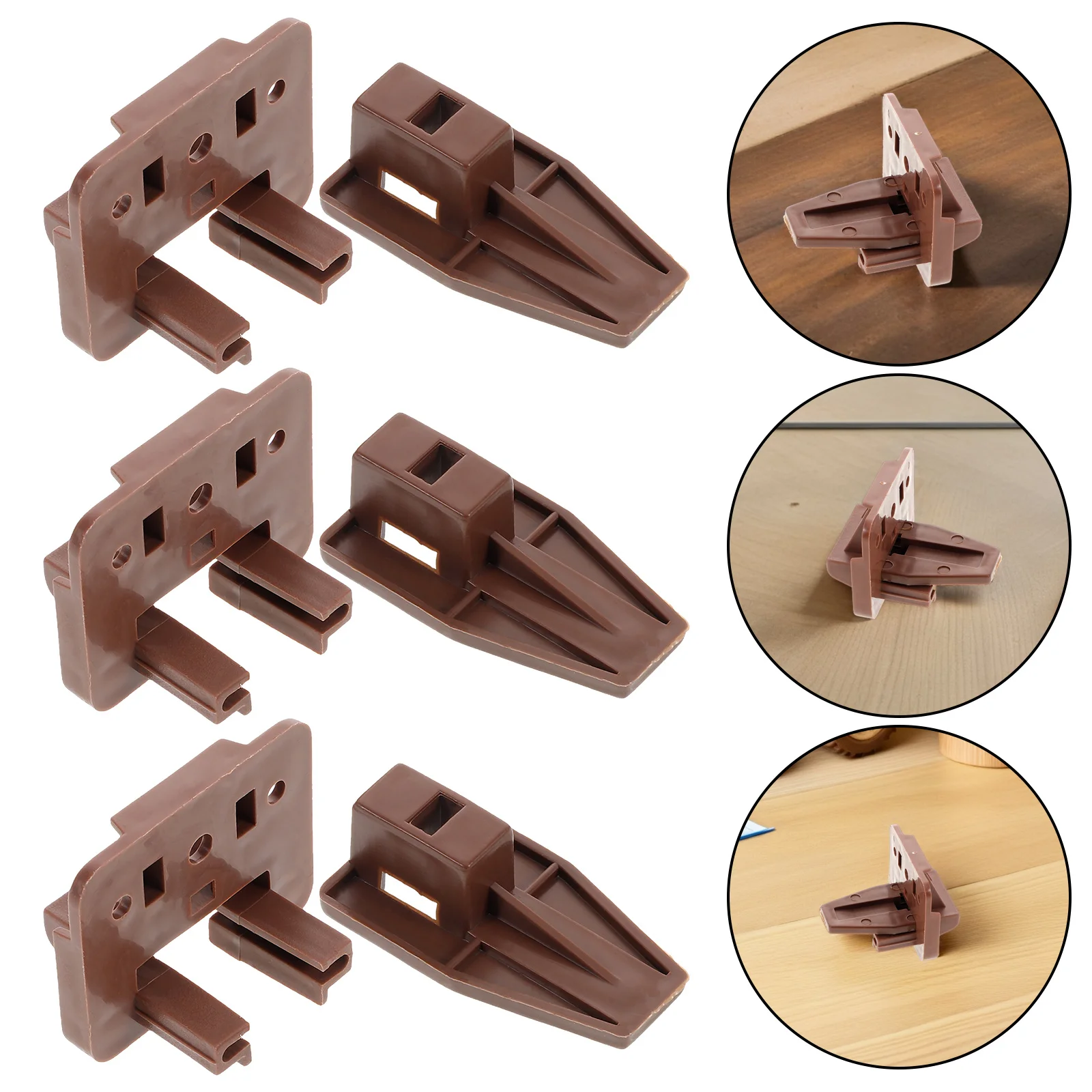 

10 set Drawer Slides Track Plastic Drawer Runners Heavy Duty Replacement Guide Kit For Center Mount Cabinet Desk Kitchen Dresser