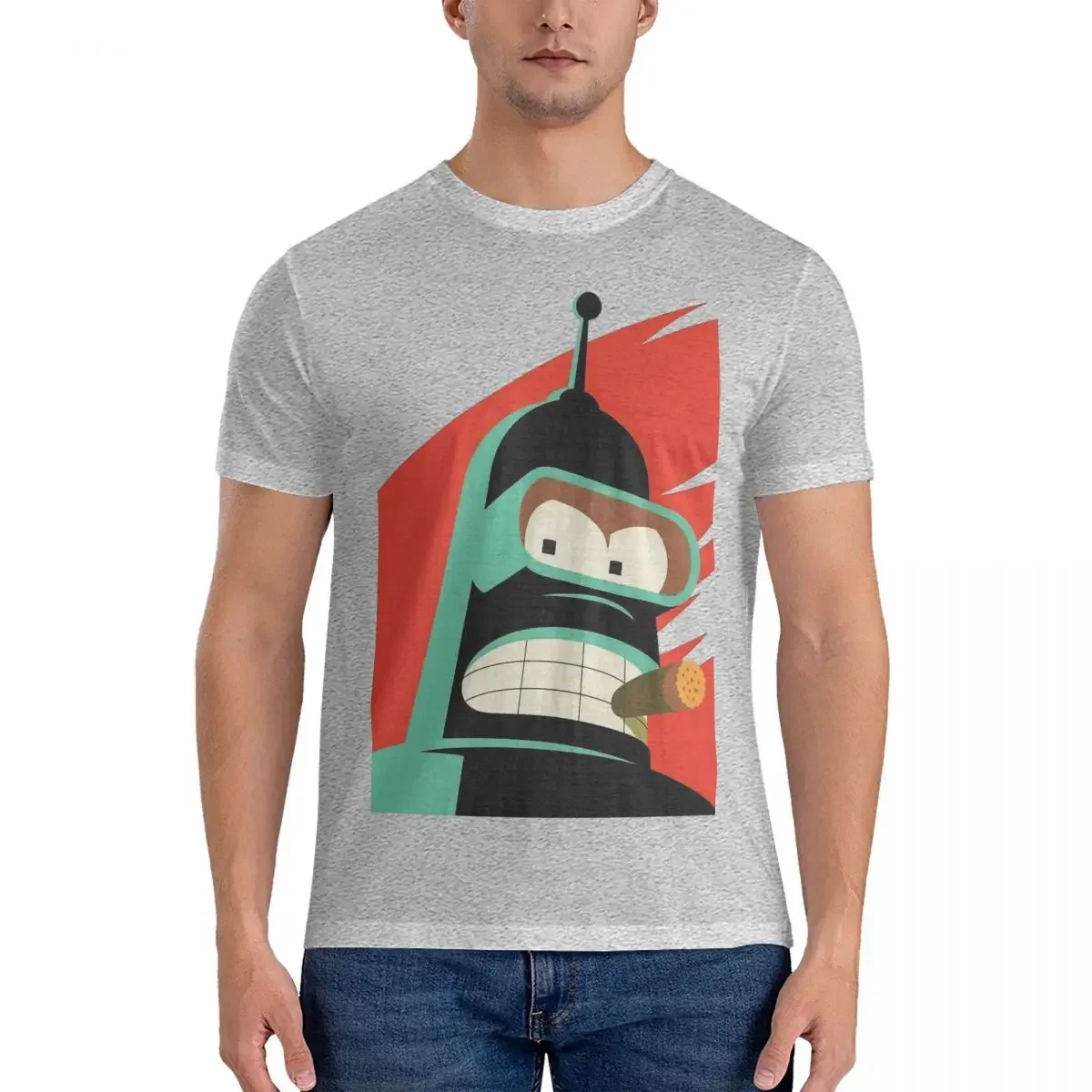 Cool Men's T Shirt Novelty Tees Short Sleeve O Neck  High Quality Cotton Adult Tops Funny Print New Style  Hot Sale Summer image 3