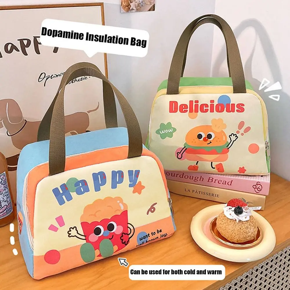 Cartoon Side-opening Lunch Bag Hand-held Aluminum Film Insulated lunch Box Bag Children's Lunch Pouch image 5