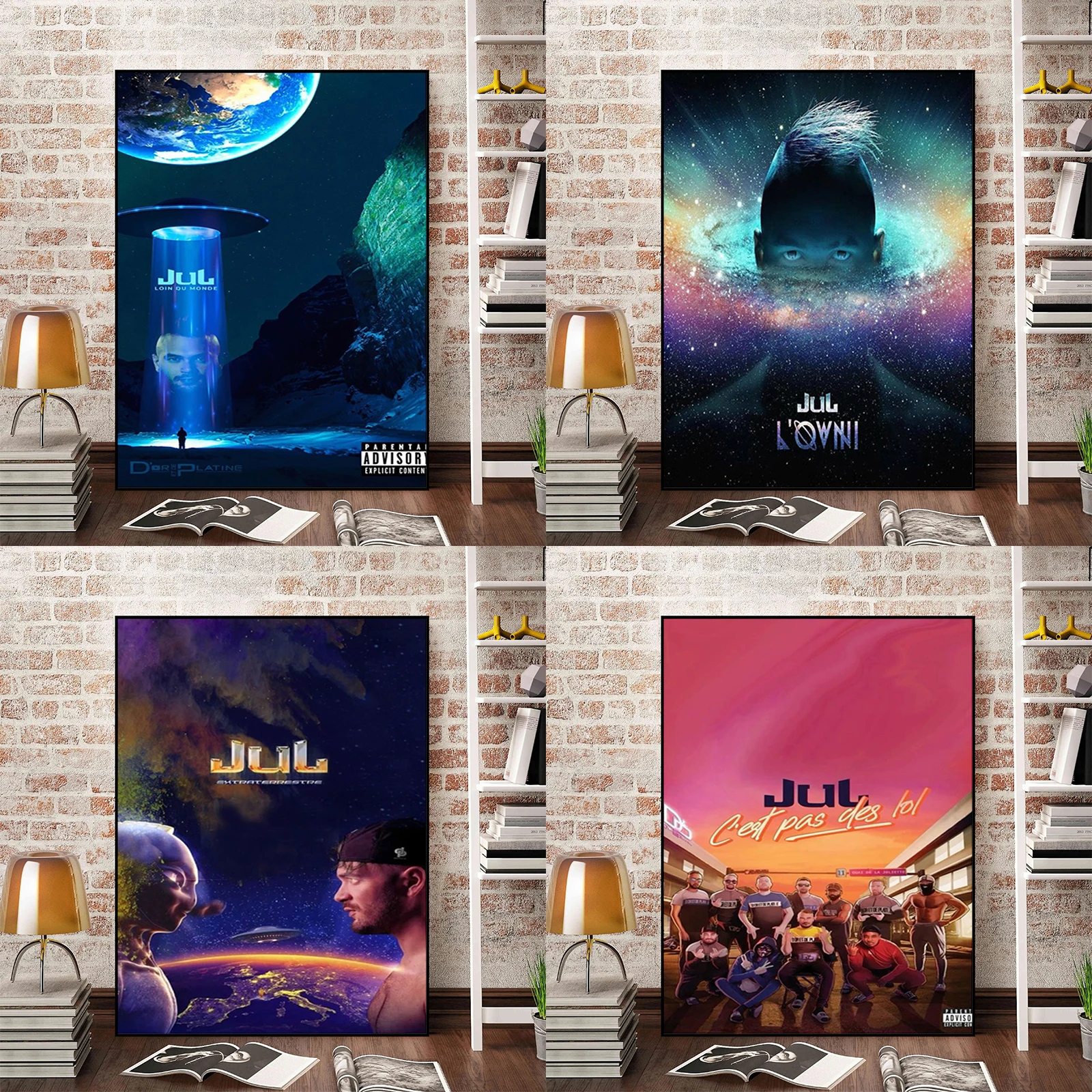 

JuL C'est Quand Qu'il S'eteint Rapper POSTER Posters for Wall Art Canvas Painting Room Decoration Interior Paintings Anime Decor