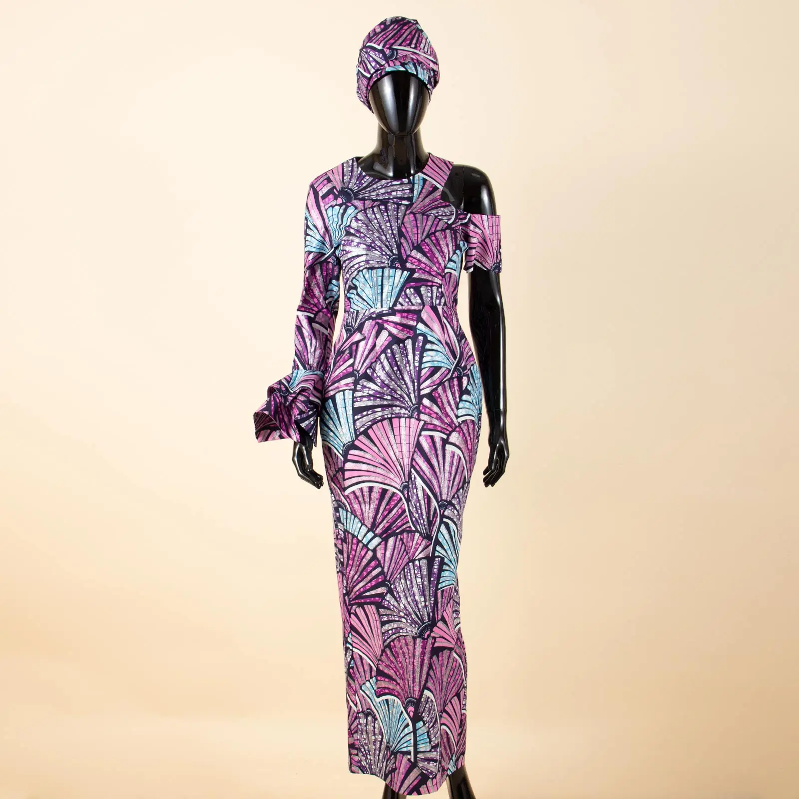 fitted lace wedding dress African Print Midi Dress main image 1