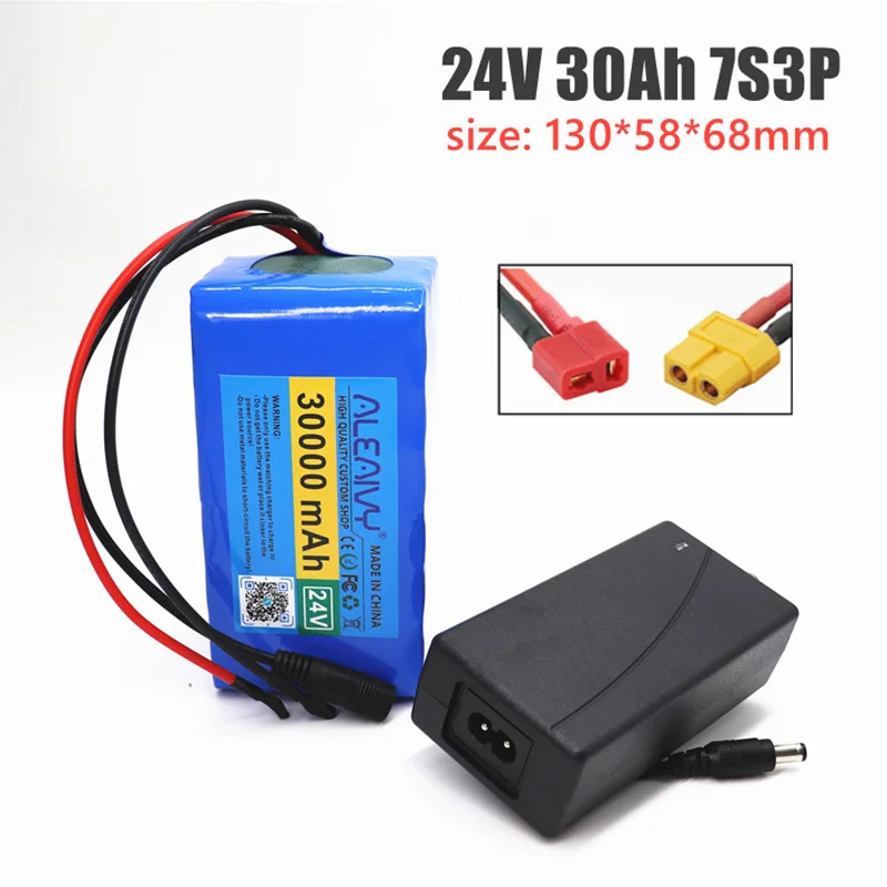 

24V 30Ah 7S3P 18650 lithium battery pack 29.4V 30000mAh electric walking tool battery with BMS