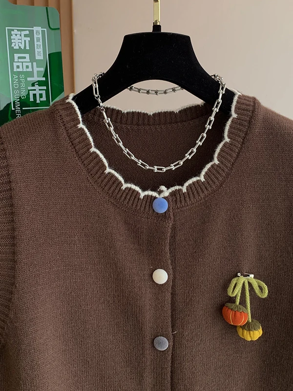 Lose Strickjacke Weste frauen Svel Open Front Button Casual Oberbekleidung Frühling Herbst Faion Koreanische Sle