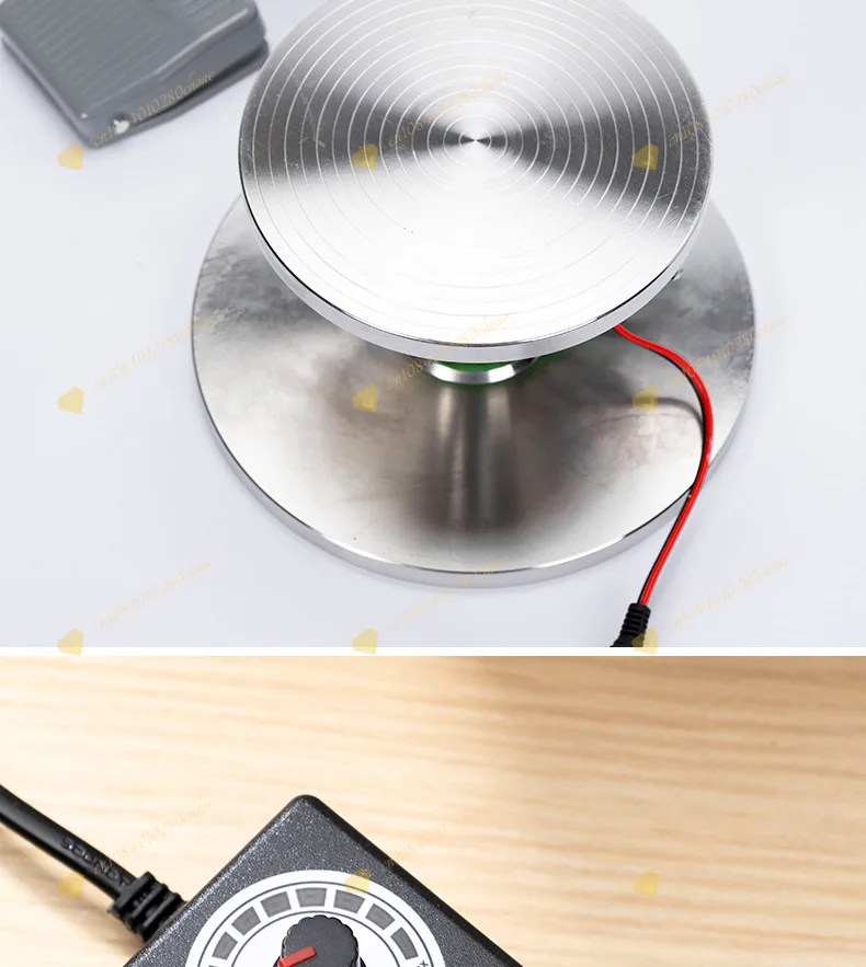 Stainless Steel Electric Pottery Turntable Rotating Table for Hooping, Painting,