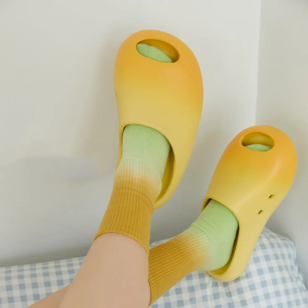 Zapatillas de Mango antideslizantes informales, lindas suelas gruesas, toboganes de almohada, sandalias creativas, zapatillas de EVA para playa