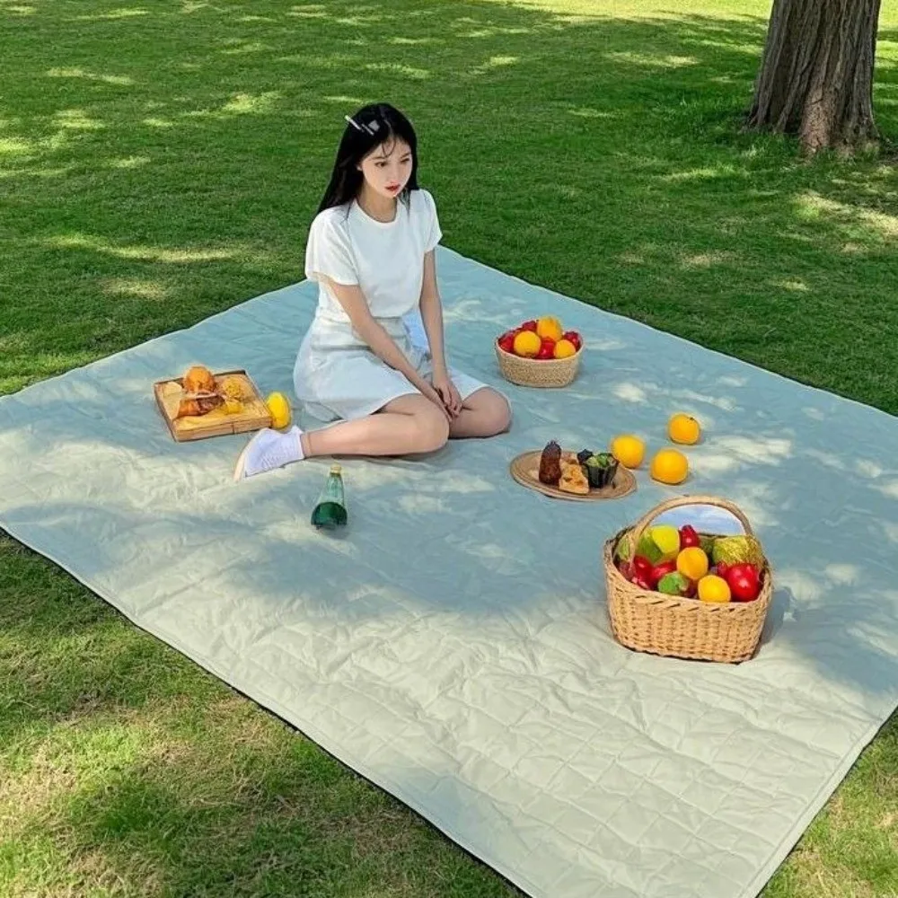 Creative Thickened Picnic Mat Washable Foldable Camping Mat Moisture-proof Carrying Handle Waterproof Blanket Patio