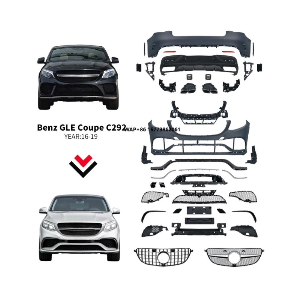 

Car Modification Parts Body Kit for GLE Coupe C292 2016-2019 Upgrade to Car Body Kit Front Bumper Rear Lip